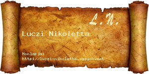 Luczi Nikoletta névjegykártya