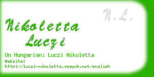 nikoletta luczi business card